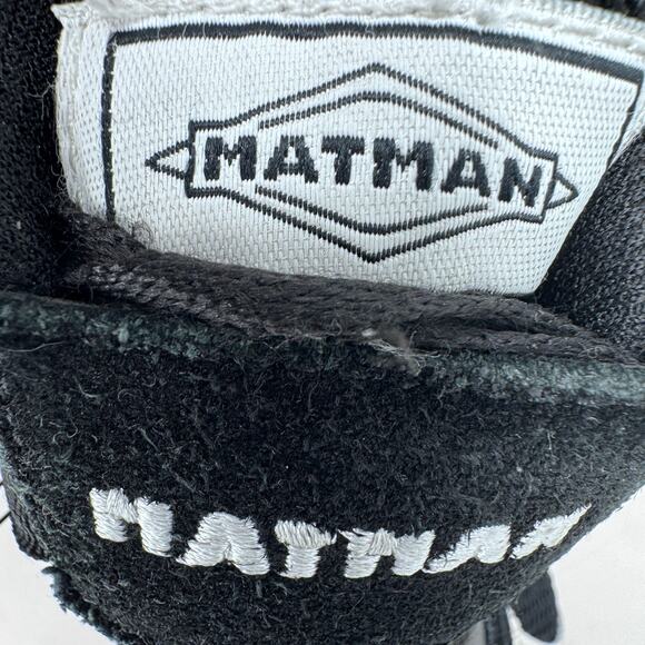 Matman SO25 Wrestling Shoe Youth 4 Black Suede High Top‎ Hook & loop Split Sole - Picture 8 of 9